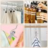 20Pcs Hanging Hold Clip for Closet 360° Rotating Stainless Steel Legging Organizer Boot Hanger Space Saving Hangers Single Clip