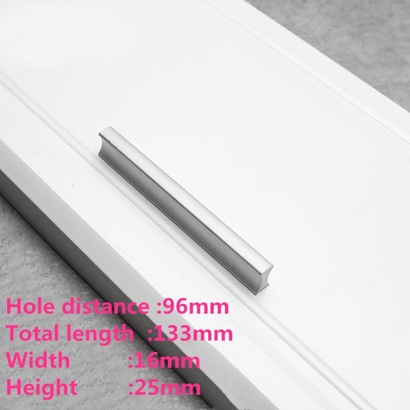 European Oxidation Matte Cabinet Handles Aluminum Alloy Door Knobs  Holder Case Box Puller Kitchen Cabinet Pulls Drawer Pulls