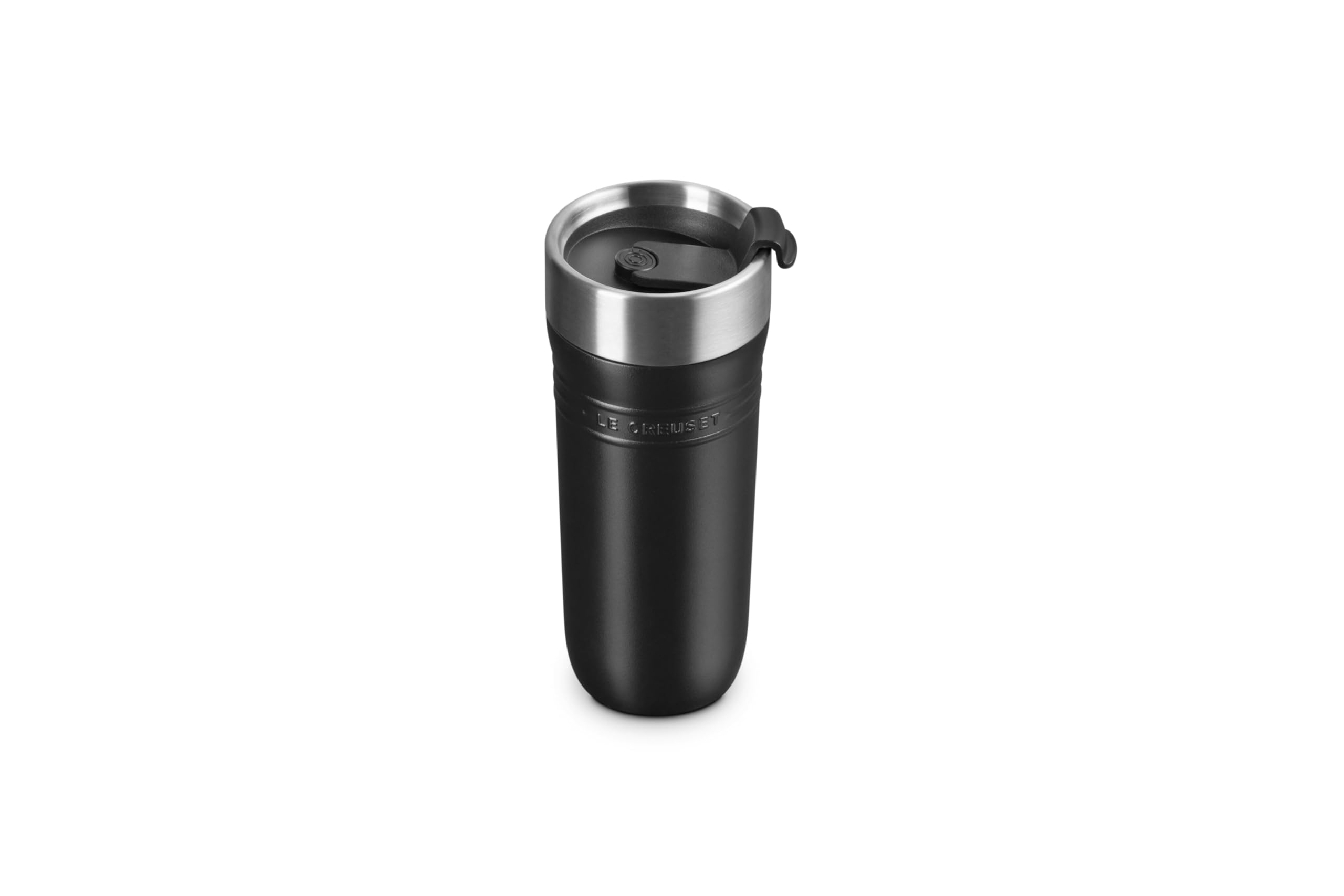 

Le Creuset Travel Tumbler Mug 350ml Matte Black Stainless Steel Vacuum Insulated Hot Cold Wide Mouth Easy Clean On the Go
