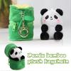 Cute Keychains Plush Panda Doll Keychains With Bamboo Creative Plush Keyrings
