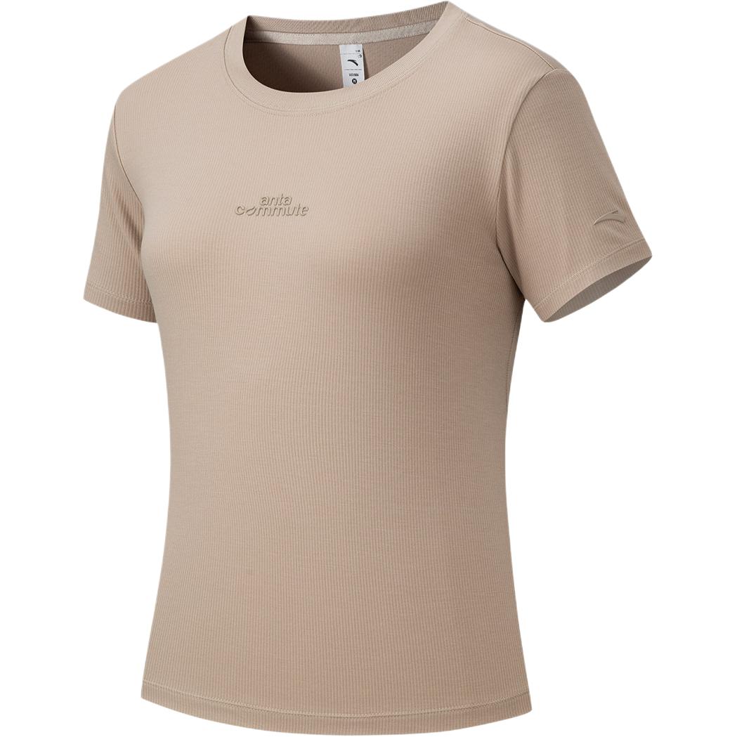 Anta Training Series Letter Soft Simple Versatile Casual Short Sleeve T-Shirt Women Tops 162627129-2 M