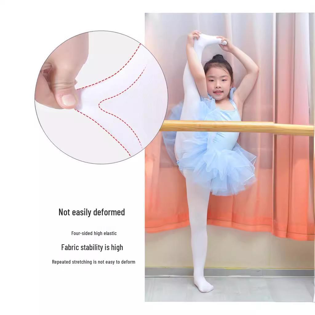 90D Girls Ballet Dance Tights - Seamless Exam Special Children's Socks