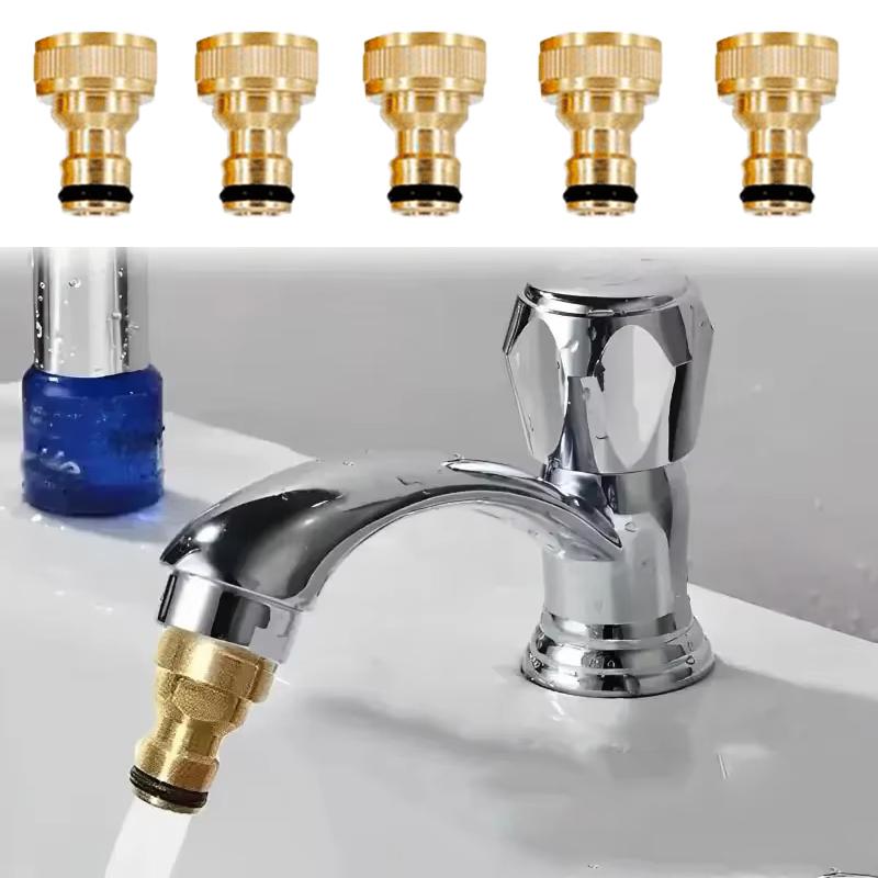 2PCS Universal Tap Kitchen Adapters Brass Faucet Watering Garden Tools Tap Connector Mixer Hose Adaptor Basin Fitting