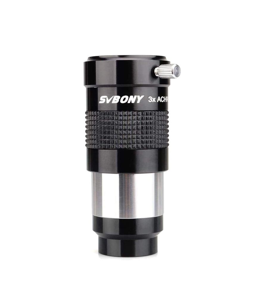 Svbony Barlow Lens Correction Lens 3x Chromatic Aberration Inch Diameter Multiplier Mirror Telescope Adapter for Astronomical Photography Black