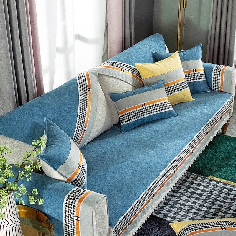 Chenille Fabric Sofa Cover Anti-slip Protector Seat Cover European Couch Cover Sofa Towel for Living Room Decor New sofa cushion