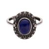 Palace Retro Thai Silver S925 Sterling Silver Ring, Natural Gemstone Index Finger Ring, Male And Female Couples Can'T Lose Color