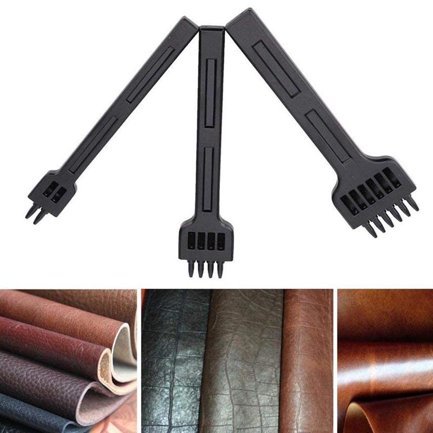 2 4 6 Zinken Lochzange Legierter Stahl Handgefertigte Lederwerkzeuge Lederschneidstanzform Gürtelknopfinstallation Hautschneider