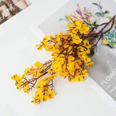 Cherry Blossoms Artificial Flowers Baby's Breath Gypsophila Fake Flowers DIY Wedding Home Vase Decoration Faux Flowers Branch