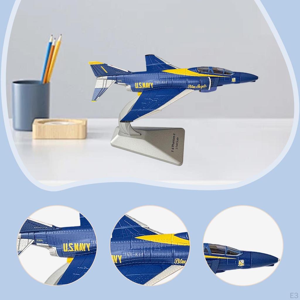 1/144 Alloy Fighter Aircraft Model Realistic Collection Toy Simulation Airplane for Desk Shelf Room