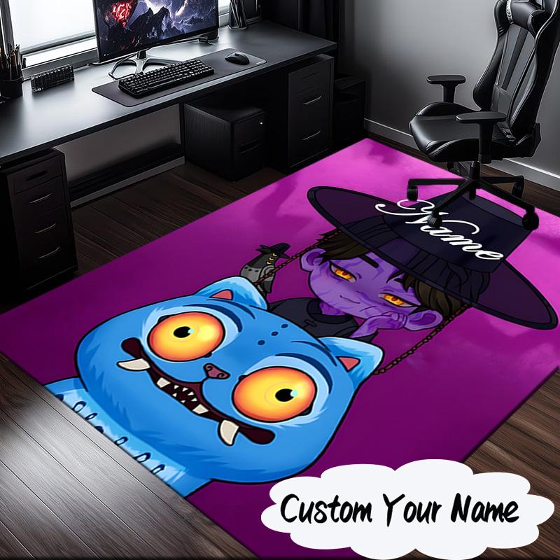 Custom Name K-Pop Tiger's Spirit Carpet, Chair Rug,Area Rug for Office Bedroom living rooms bedroom, Doormat decor Christmas fan gifts
