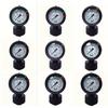 Xin Tester PP Diaphragm Pressure Gauge Plastic Double Sided PCB 2 Anti-corrosion Water Pressure Gauge 10kg 1 4 7kg PVC Acid