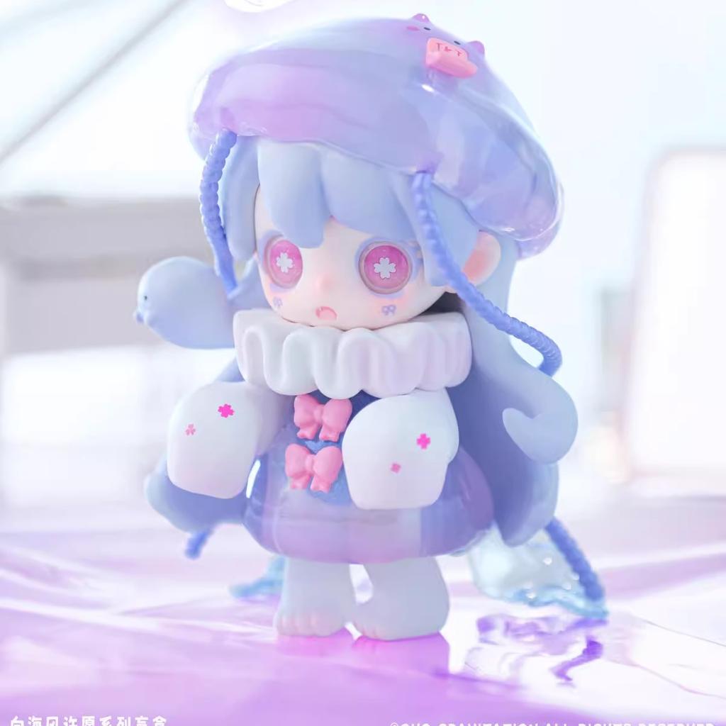 Keeno WISH ON THE SEA BREEZE Série Blind Box Roztomilá Q-Verze Pryskyřičný Model Stolní Trendy Ozdoba Designová Hračka Překvapivý Dárek