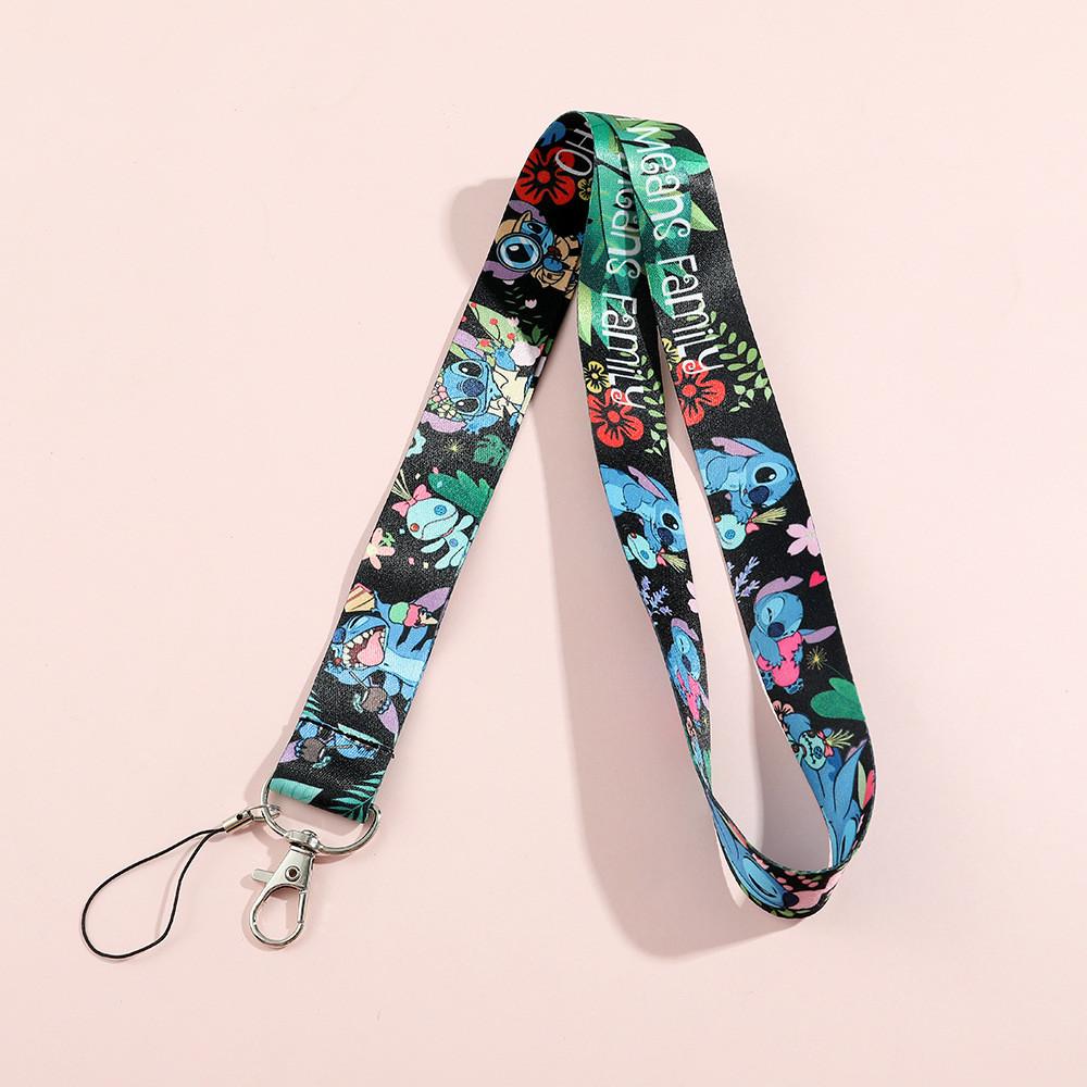 Adorable Stitch Cartoon Lanyard Cute Silicone Strap For Phones And Cameras
