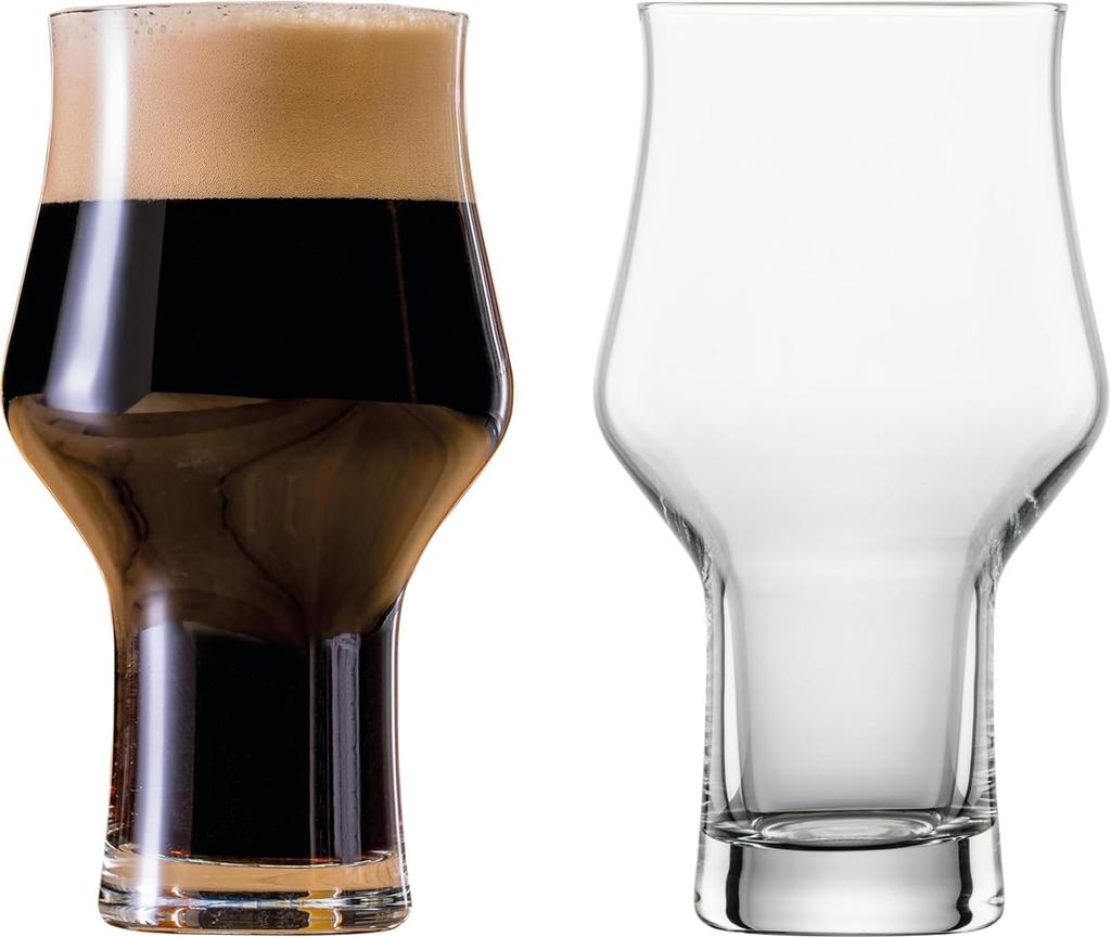 ZWIESEL GLAS Break-Resistant Beer Glasses, Beer Basic, for Stout Beer, 4-Piece Machine-Made Glass (l123650)