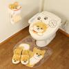 Mame Shiba Inu Adhesive Deodorizing Toilet Mat Set 5 Pieces Direct from Japan