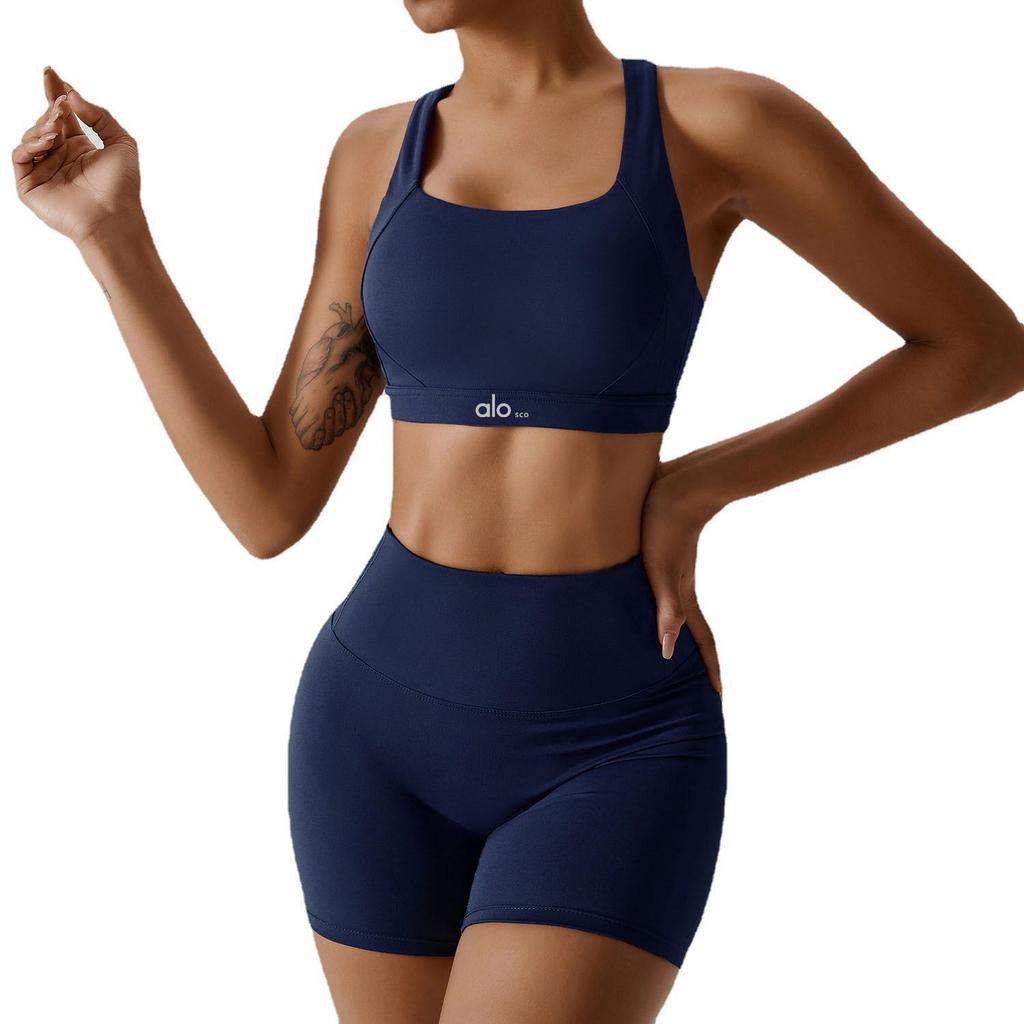 Alo Hochfest Stoßfest Bare Feel Sport-BH & Schnelltrocknendes Yoga-Anzug Damen Tennis-Set