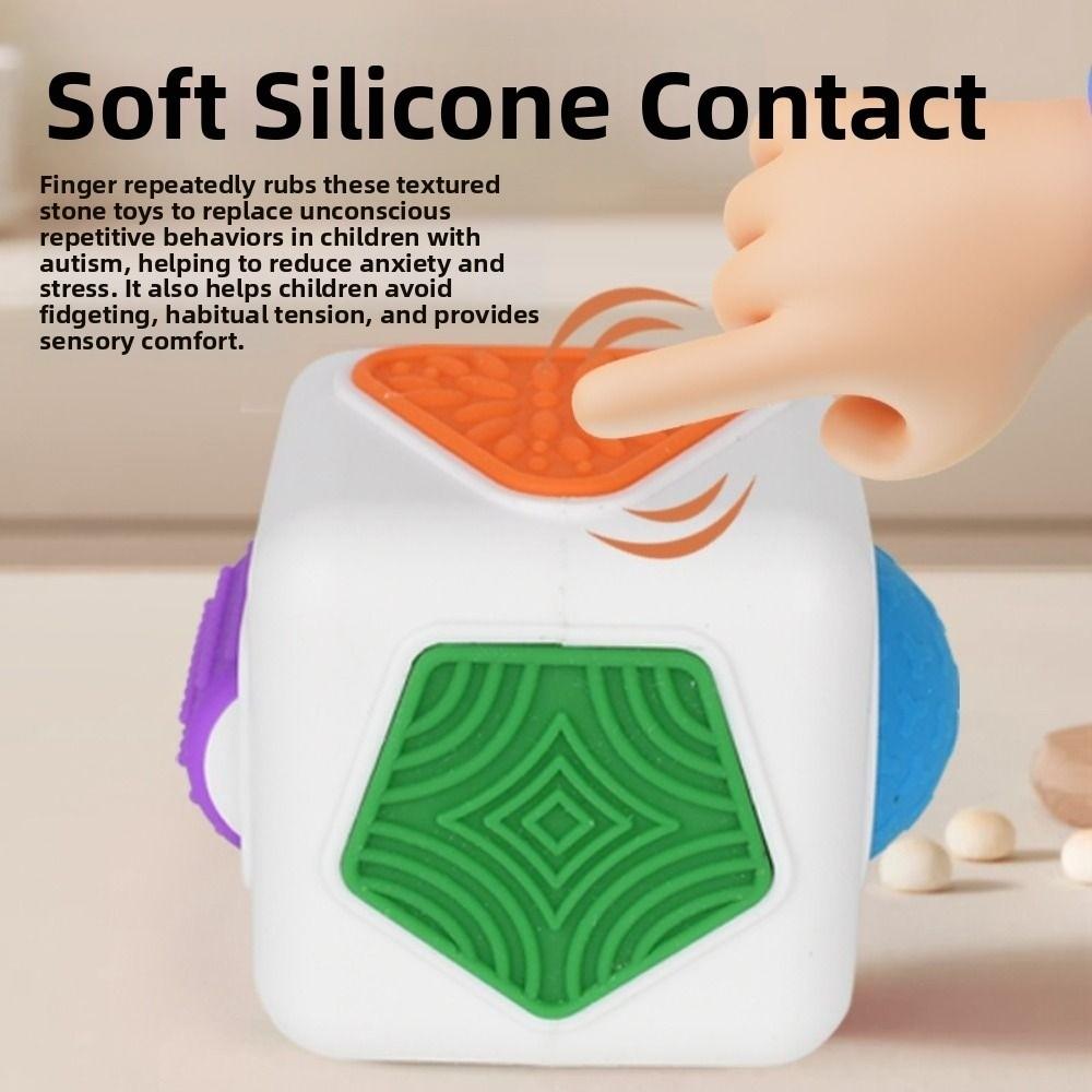 Multi-faceted Sensory Cube Hexahedron Fingertip Roller Sensory Hexahedron Geometry  Educational Use