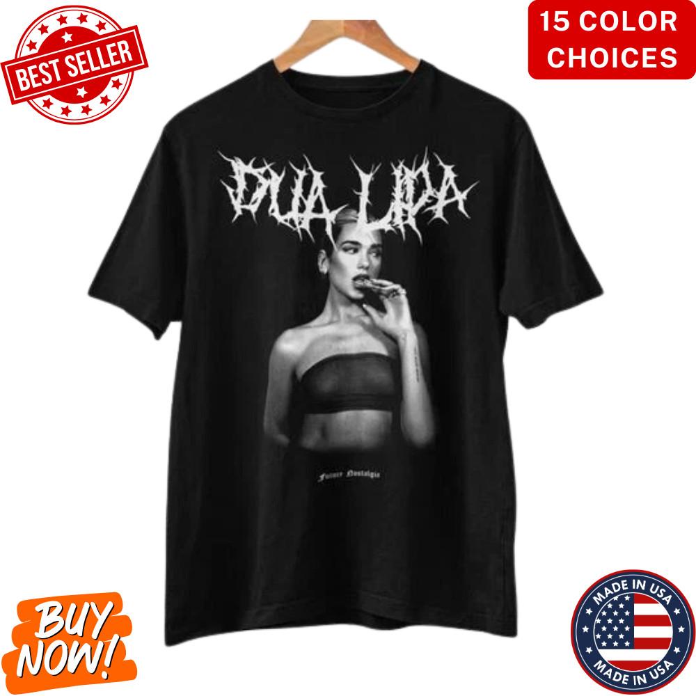 Футболка с принтом Dua Lipa Nostalgia, пародирующая хэви-метал, унисекс S-5XL, быстрая доставка, унисекс XXXL