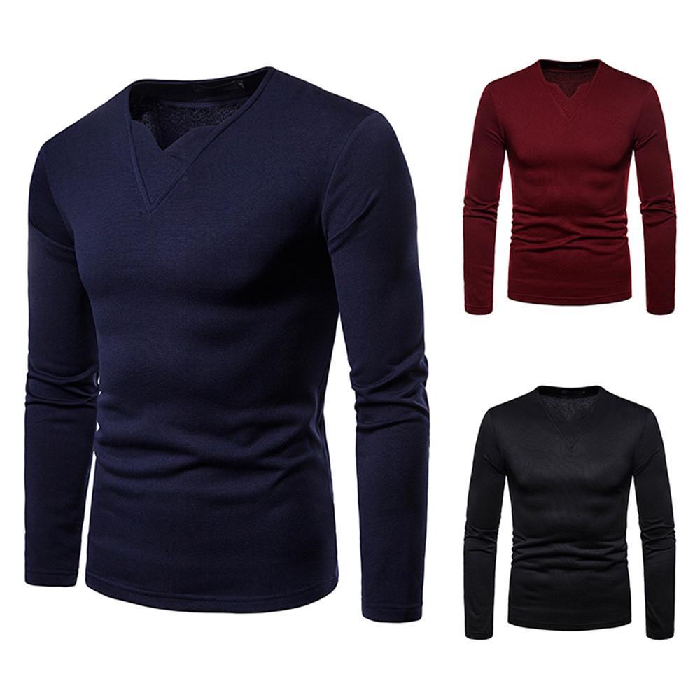 

Мужская осенне-зимняя повседневная рубашка с v-образным вырезом и длинным рукавом, верхняя блузка