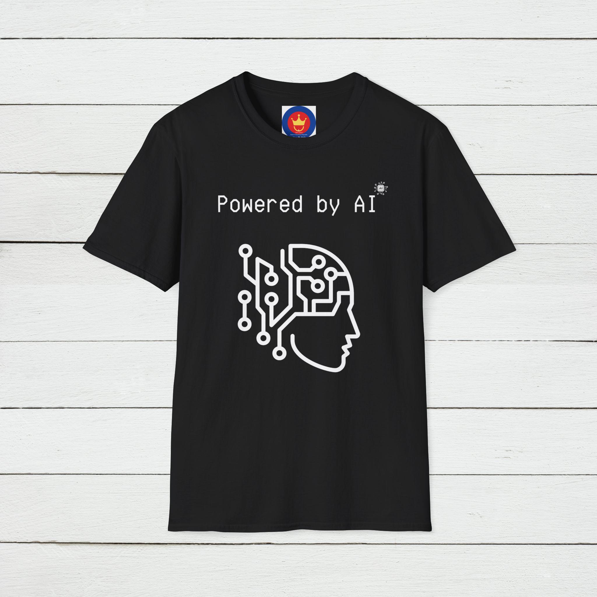 AI Powered Futuristic Tech Head Graphic T-shirt XXXL