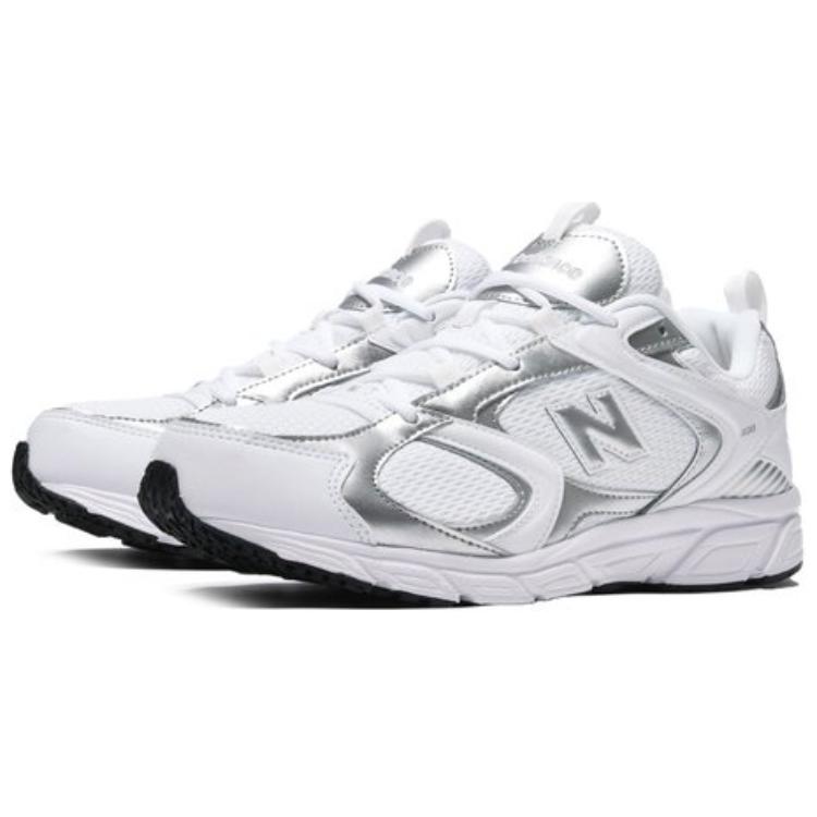 New Balance 408 Comfortable Trendy Durable Breathable Low-Top Lifestyle Casual Shoes Unisex Casual Shoes White Silver ML408WM