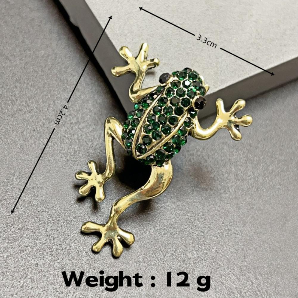 Vintage Rhinestone Brooch Elegant Animal Brooch Fashion Frog Brooches  Wedding