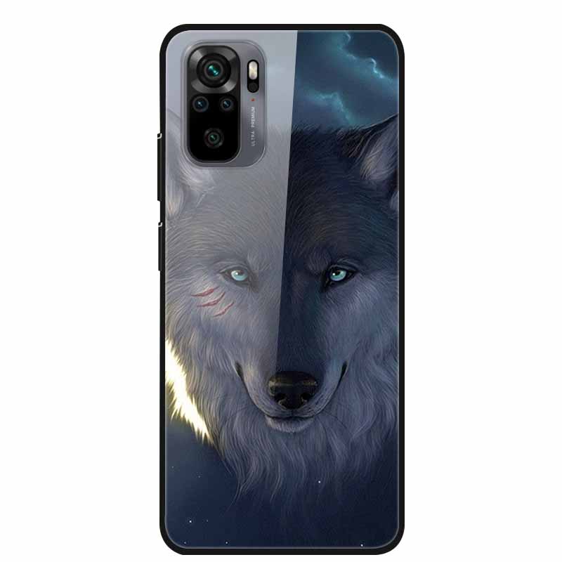 Edzett Üveg tok Redmi Note 10 Pro-hoz Fedél Kemény tok Xiaomi Redmi Note10 5G Telefon Tokhoz Note10 Pro Fundas TPU Lökhárító