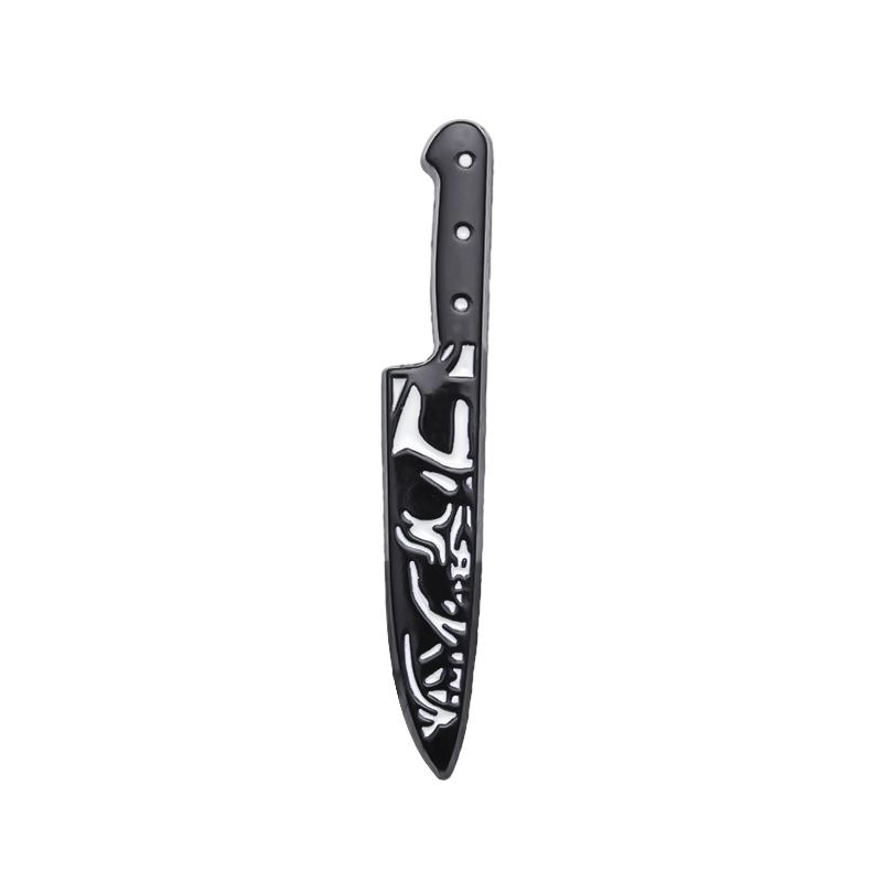 Horror Movie Dagger Enamel Pins Custom Friday Michael Brooches Lapel Badges Black Punk Gothic Halloween Jewelry