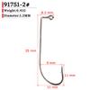 Lot 50pcs Jig Fishing Hooks 72A High Carbon Steel Silvery Fishhook Barbed Annular Sharpened Tip Hook Saltwater Bass 2#-5/0#