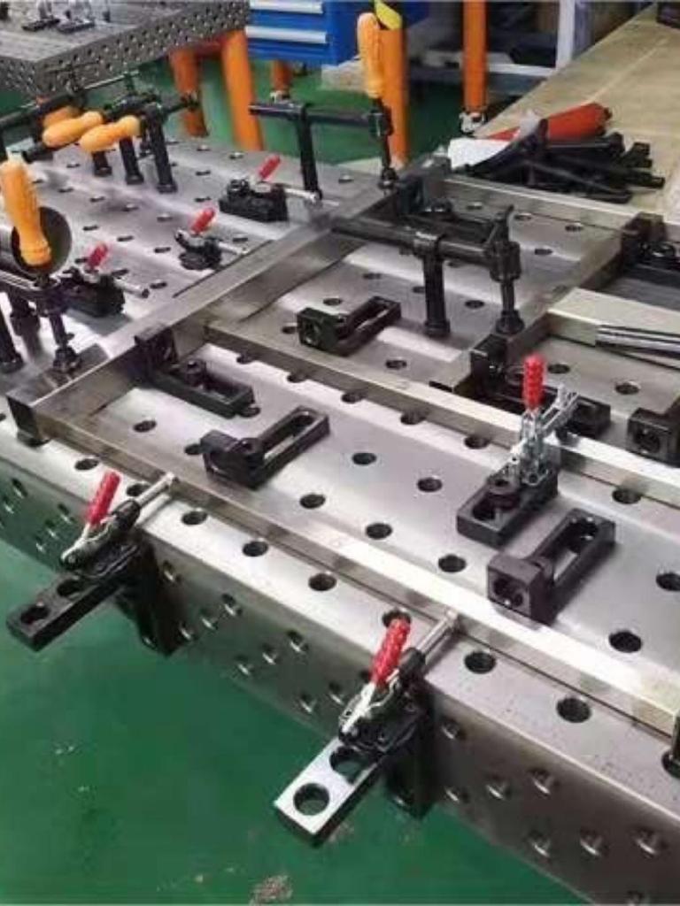 Adjustable Welding Platform: Flat Fixture Jigs, Positioning Ruler, Square Clamp, Lock Pin