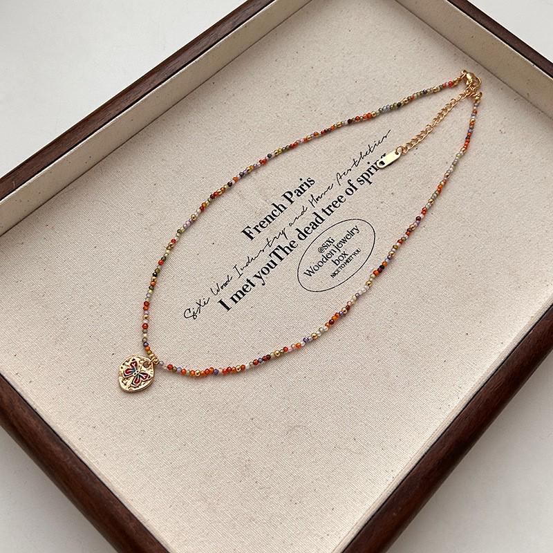 Collier de Perles en Pierre Naturelle pour Femmes - Choker Chaîne Clavicule de Luxe 2025