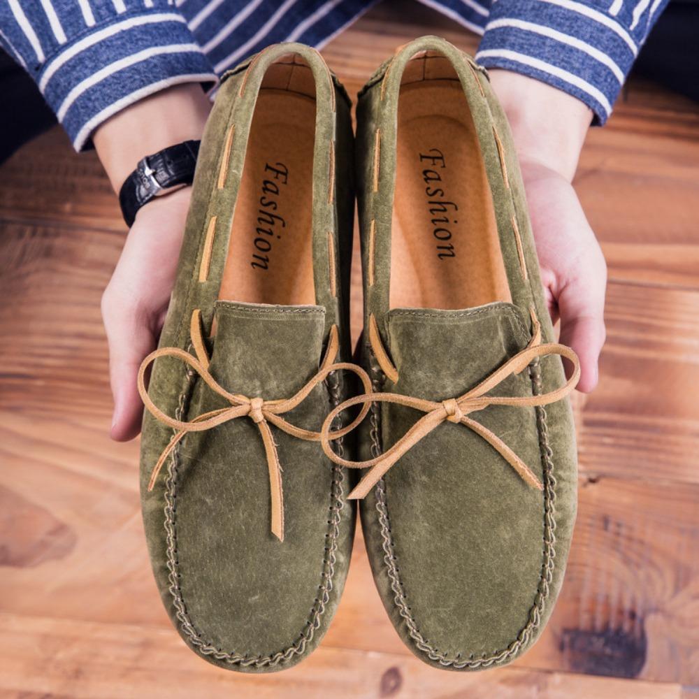 Luxury Men Loafers Soft Moccasins Summer Shoes Man High Quality Mens Shoes Casual Suede Genuine Leather Driving Flats