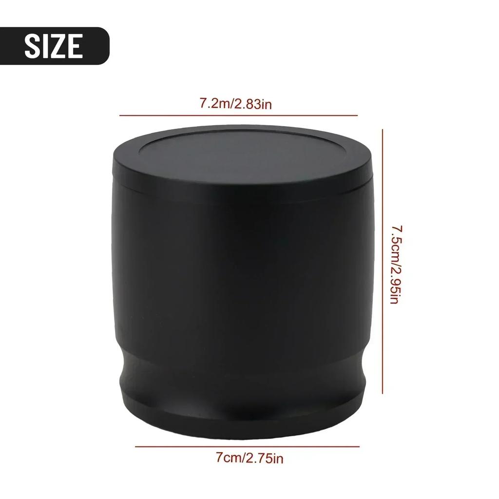 Aluminum Alloy Coffee Dosing Cup with Lid 58mm and Coffee Powder Picker Compatible with Espresso Machines and Coffee Tamper