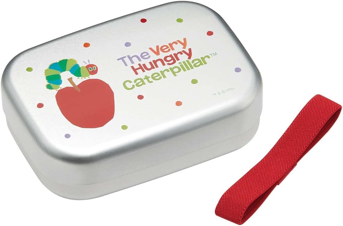 Skater Aluminum Lunch Box for Warmer with Lunch Made in The Very Hungry Caterpillar Children, 370ml, Compatible, Belt, Japan, (ALB5NV-A)