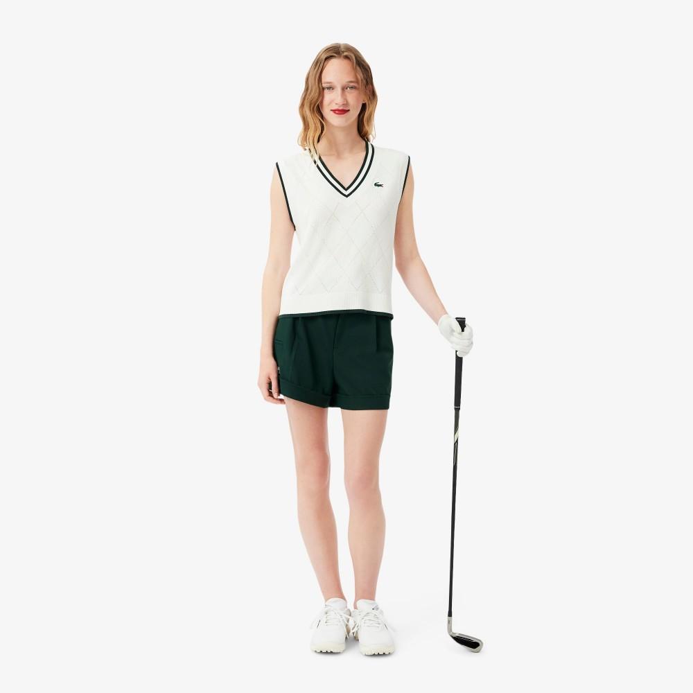 [lacoste] Women's Golf Argyle Pattern Sweater Vest AF9602-55N0LP
