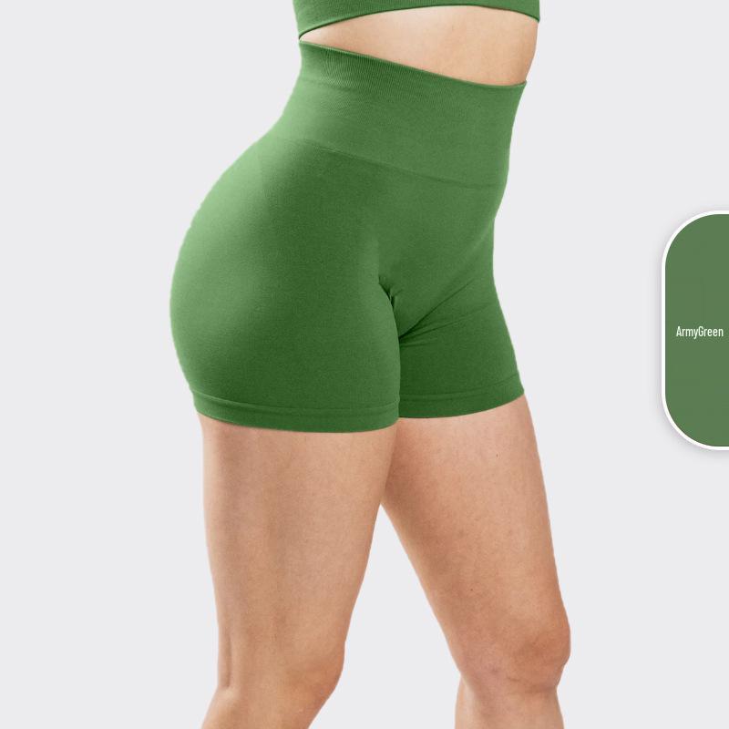 

Премиальные женские летние шорты для йоги с высокой талией, с эффектом персикового лифтинга, бесшовные - быстросохнущие и идеально подходящие для бега S