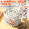 Ice Maker Trays Box for Freezer Large Capacity with Storage Case Easy Demolding Ice Mold for for Cocktail Coffee