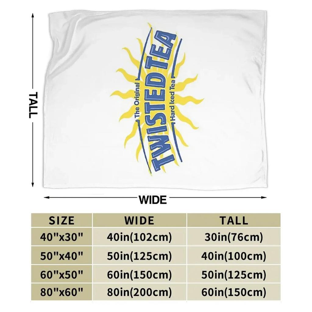 Twisted Tea Blankets Soft Warm Flannel Throw Blanket Cover for Bed Living room Picnic Travel Home Sofa