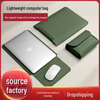 Nicht magnetische Laptoptasche aus Leder für Apple M2, Huawei, Lenovo Xiaoxin und Tablet-Computer.
