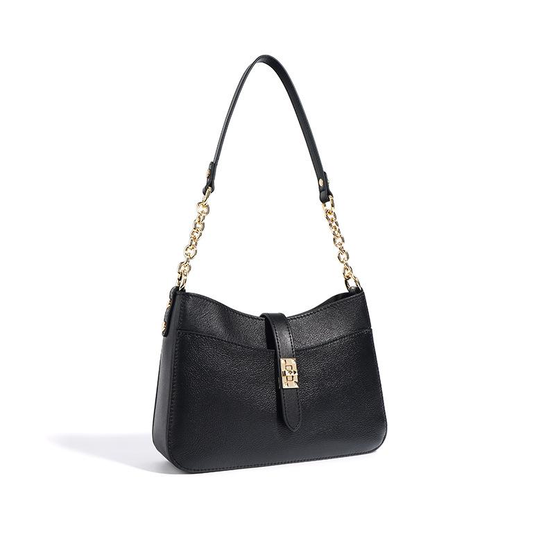 Leather Underarm Bag, Simple and Versatile for Commuting, High-quality Leather Single-shoulder Crossbody Bag, Spring Style Chain Bag