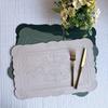 Nordic Style Retro Embossed Faux Leather Placemat – Heat-Resistant, Insulating, Waterproof, and Oil-Proof Table Mat.