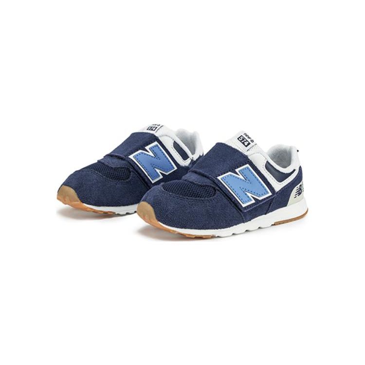 New Balance Nb 574 Series Versatile Comfortable Anti-Kick Wear-Resistant Low-Top Walking Shoes Baby sneaker Navy NW574CU1