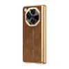 OPPO Find N3 Foldable Phone Case Full Coverage PC Shell With Electroplating Nappa Texture Shockproof Magnetic Adsorption
