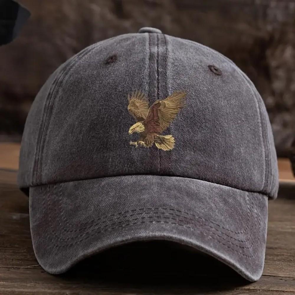 Adjustable Eagle Print Baseball Cap  For Man Women Hiking Fishing Vacation Exploration