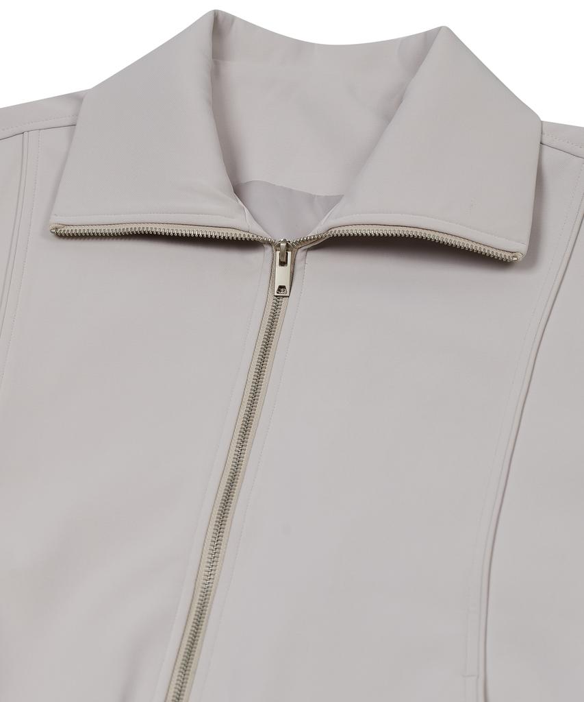Ironyporno Whiteline 86-Iro255 Curved Blouson Jacket Light Grey