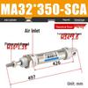 Mini Stainless Steel Pneumatic Cylinder MA Series (16-40mm Bore, 50-200mm Stroke)