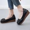 New floral real leather shoes for women 2025 spring ballet flats luxury  designer wedges loafers soft wedges moccasins