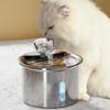 Smart Stainless Steel Pet Water Fountain with Light & Automatic Filtration for Cats