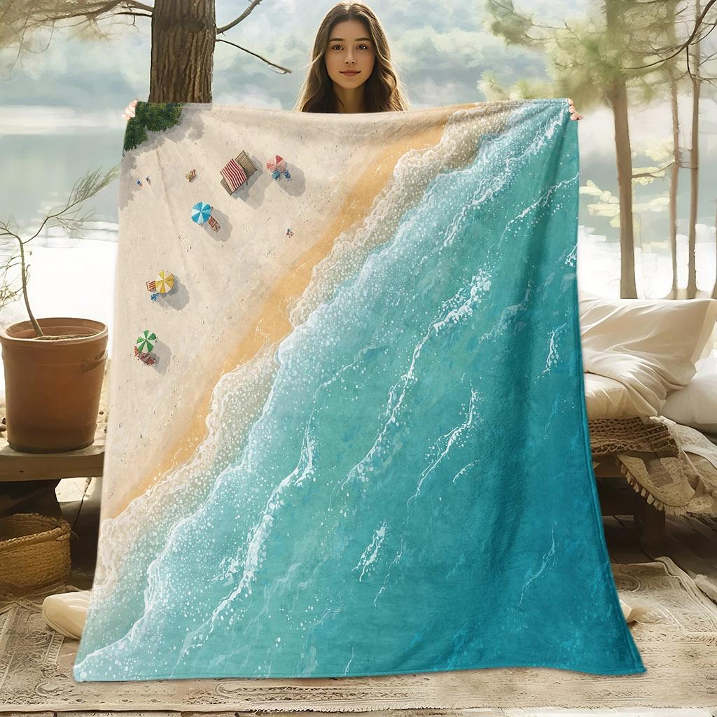 A Digital Printed Blanket for Beach Vacations, Suitable for All Seasons, Perfect As a Sofa Throw, Made of Soft And Comfortable 100% Polyester, an Idea