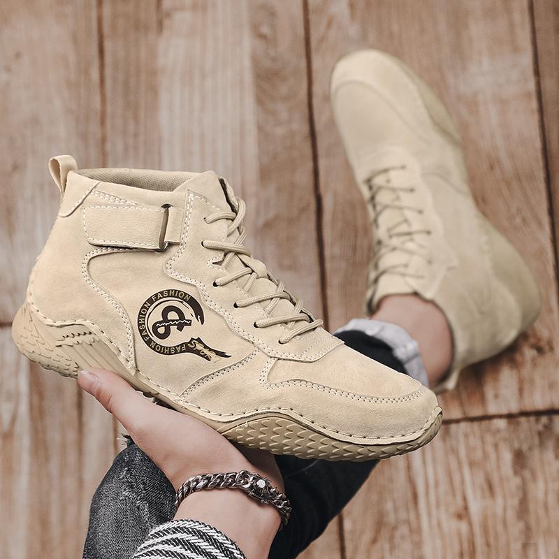 Pig Leather Boots Men Shoes Comfortable Ankle Boots for Men Casual Shoes Moccasins Men Winter Boots